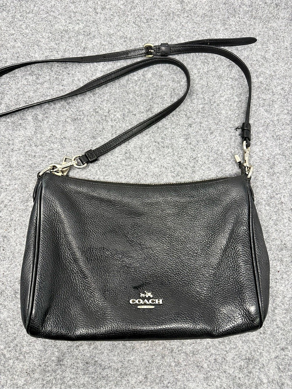 Coach Black Leather Crossbody Bag